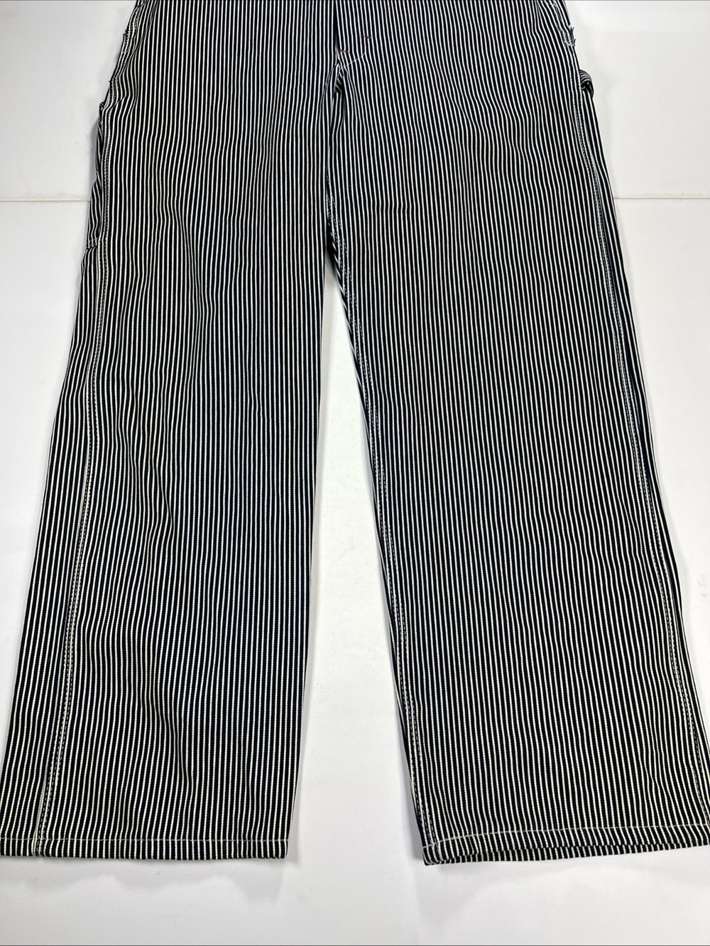 Dickies Overalls Men’s 32x30 Striped Conductor Railroad Cotton Bib NWT - Picture 5 of 12